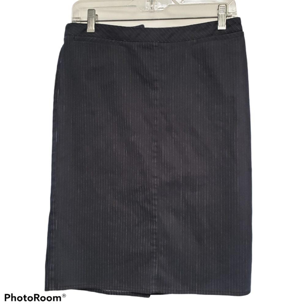 Max & Co Navy Pin-Striped Pencil Skirt